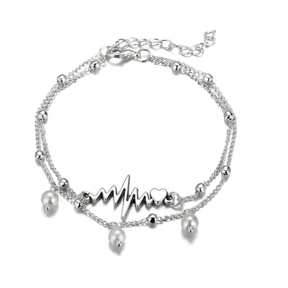 Double Layer Pearl Anklet