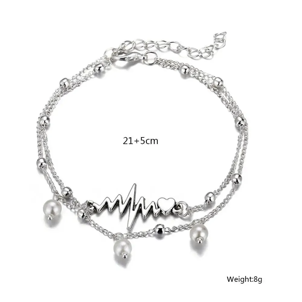 Double Layer Pearl Anklet