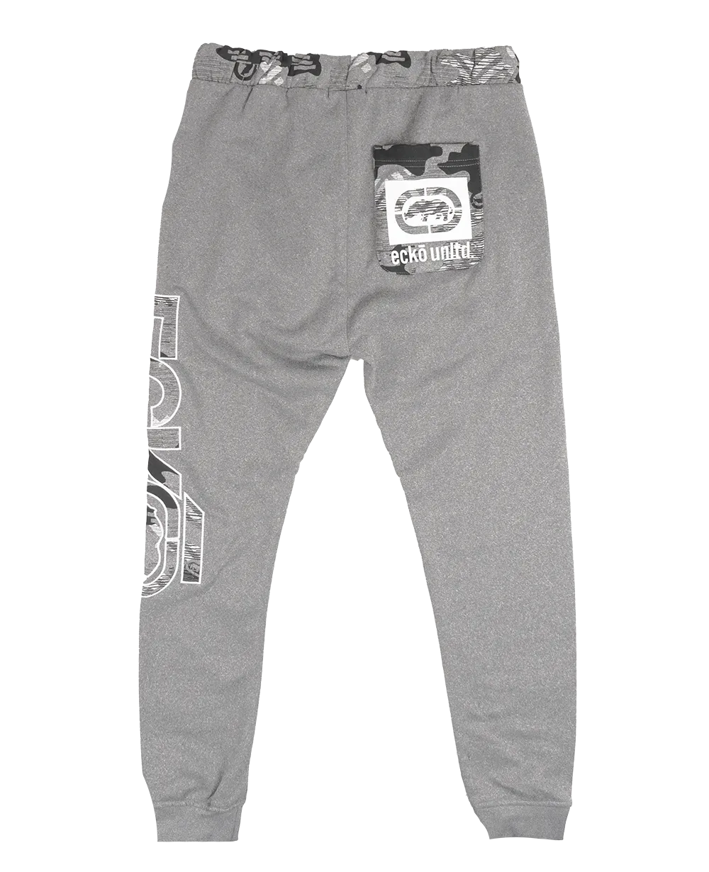 ECKO UNLTD FLEECE JOGGER PANTS GREY MARLED - EO31G577