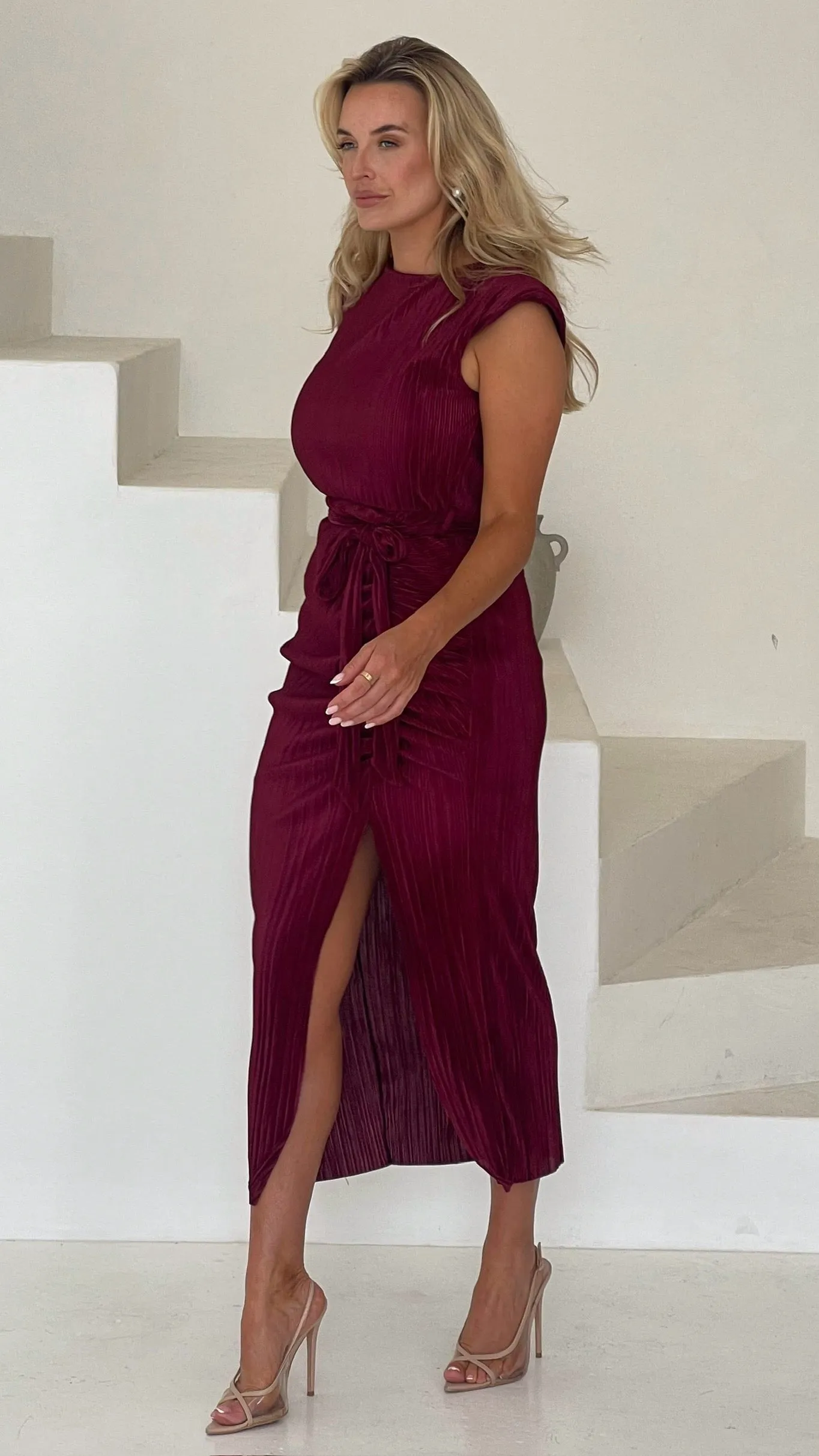 Elena Wine Dress