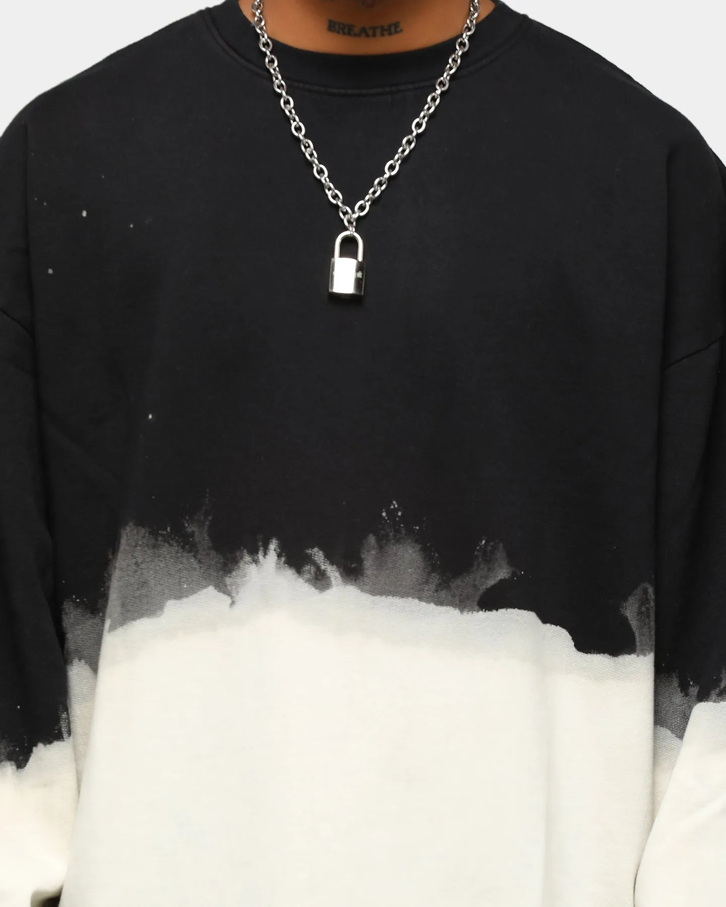 EN ES Dip Dye Vintage Crewneck Black/Cream