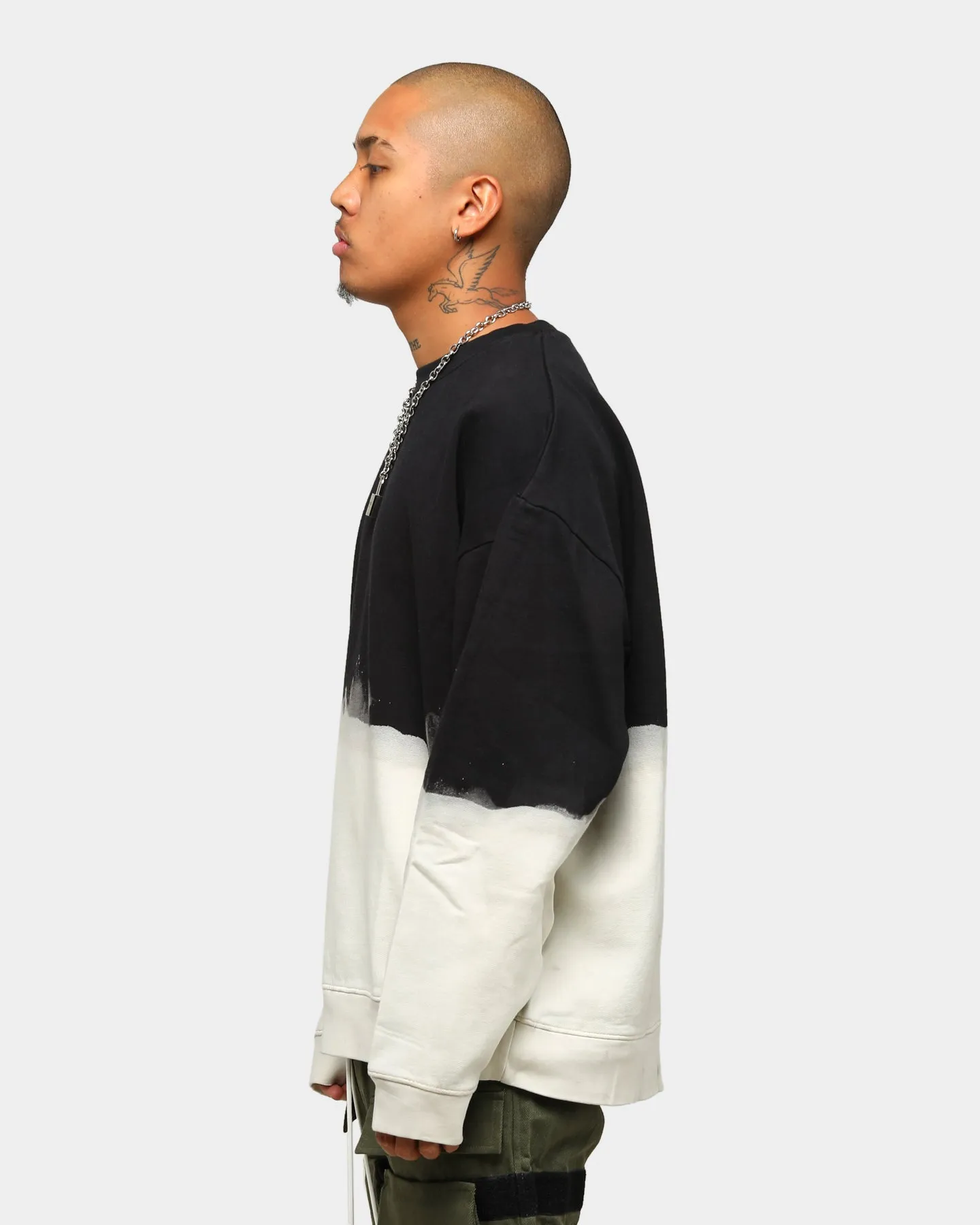 EN ES Dip Dye Vintage Crewneck Black/Cream