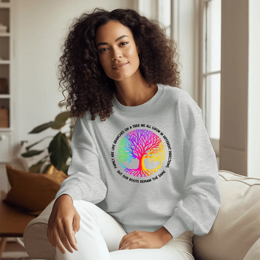 Family Tree Personalized Swaetshirt, Custom Crewneck, Your Text Design, For Her Or Him, Unisex Sweatshirt, Gift Idea, Any Occasion