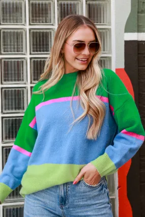 FINAL SALE - Confident Poise Color Block Oversized Sweater