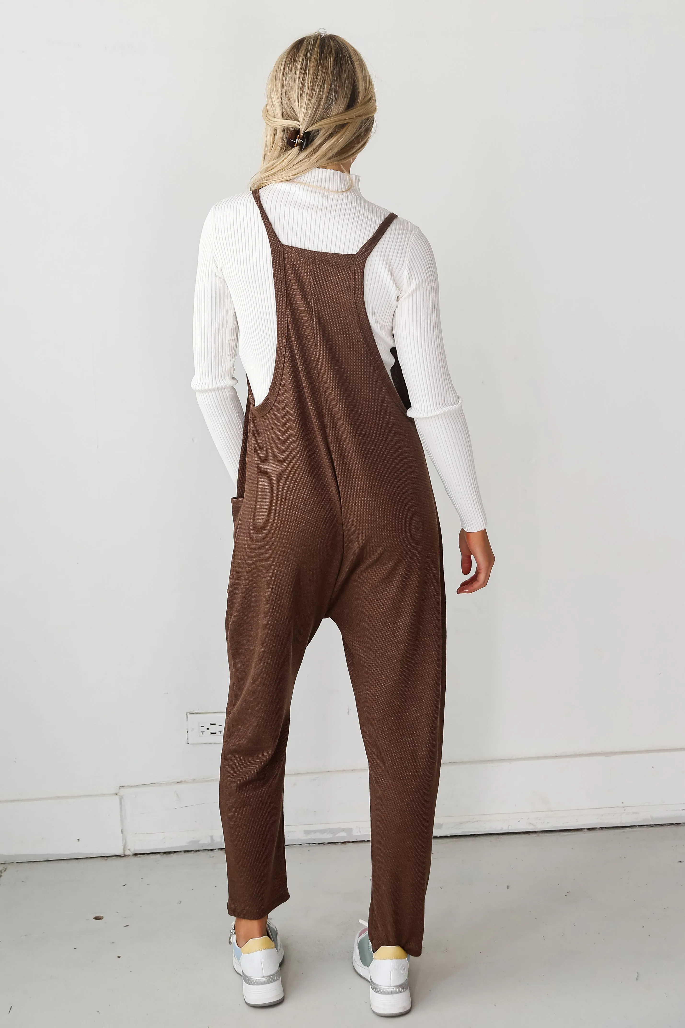 FINAL SALE - Willow Waffle Knit Jumpsuit - DOORBUSTER