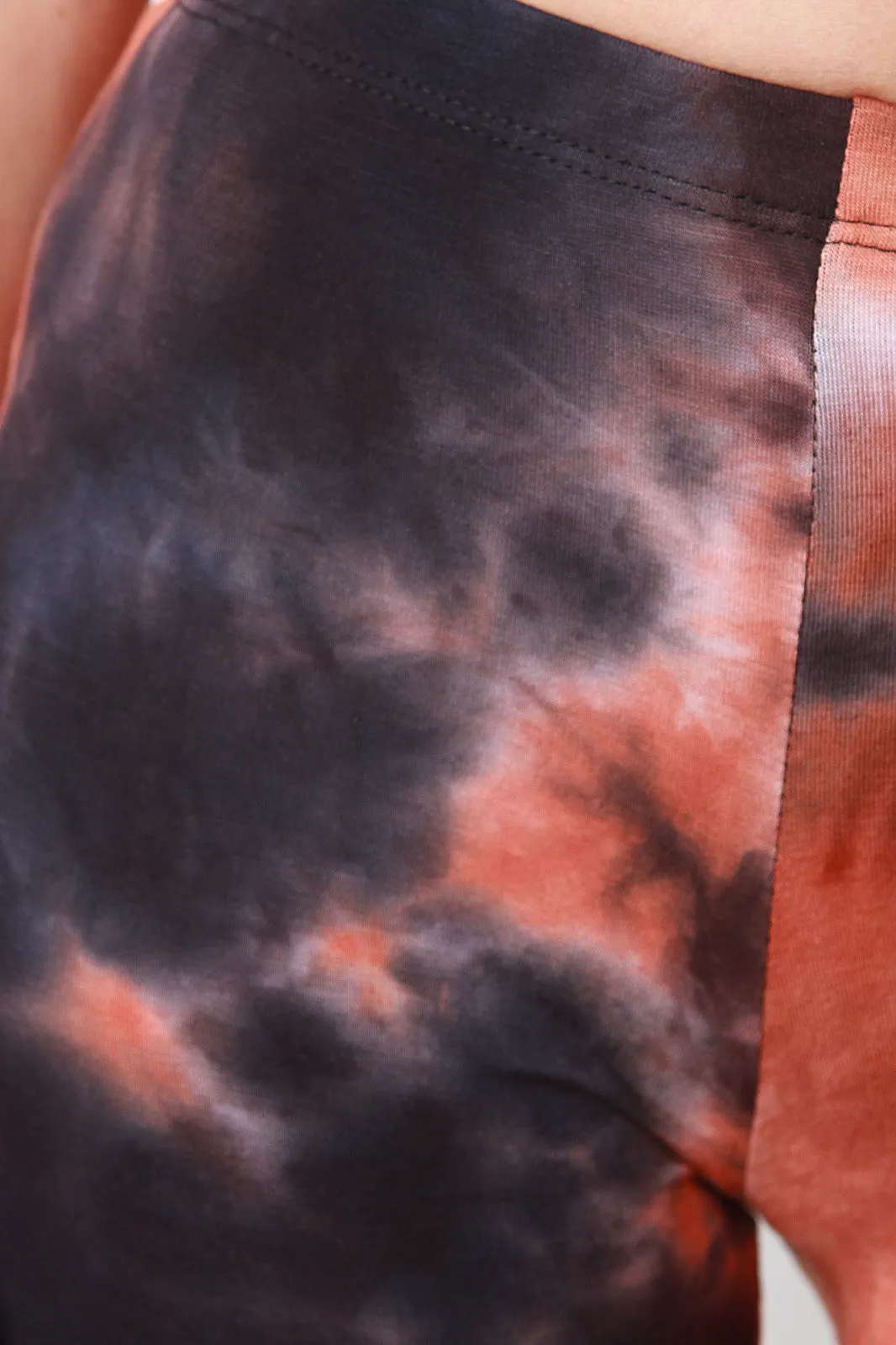 Flare High Waisted Tie-Dye Jersey Knit Pants