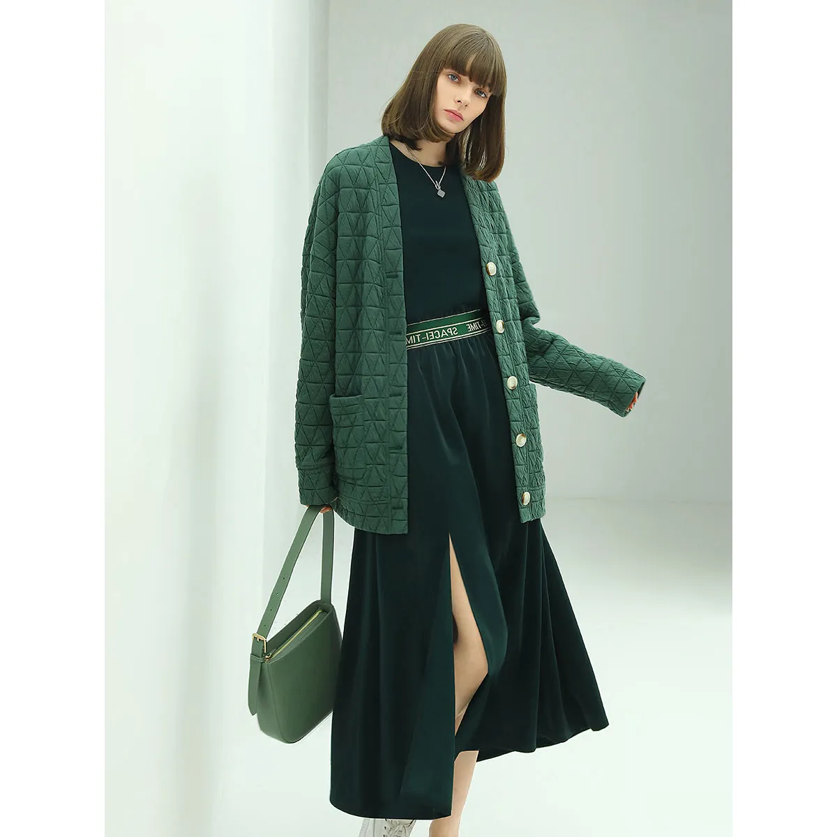 Floor Length Liquid Green Dress with Capped Sleeves