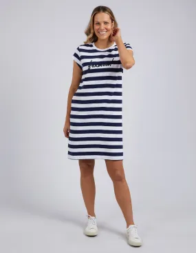 Foxwood Signature  Stripe Tee Dress - Navy