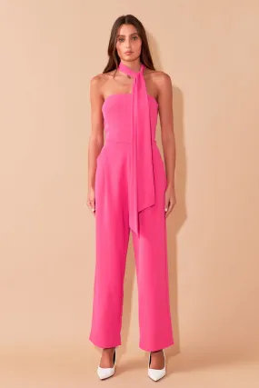 Front Tie Strapless Jumpsuit