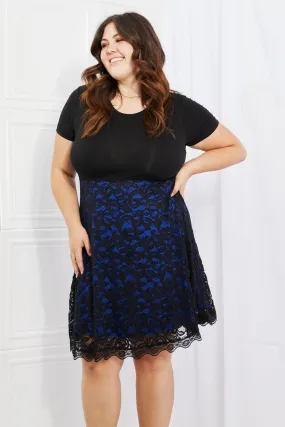 Full Size Contrasting Lace Midi Dress