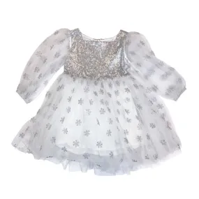 Glitter Snowflake Mesh Dress