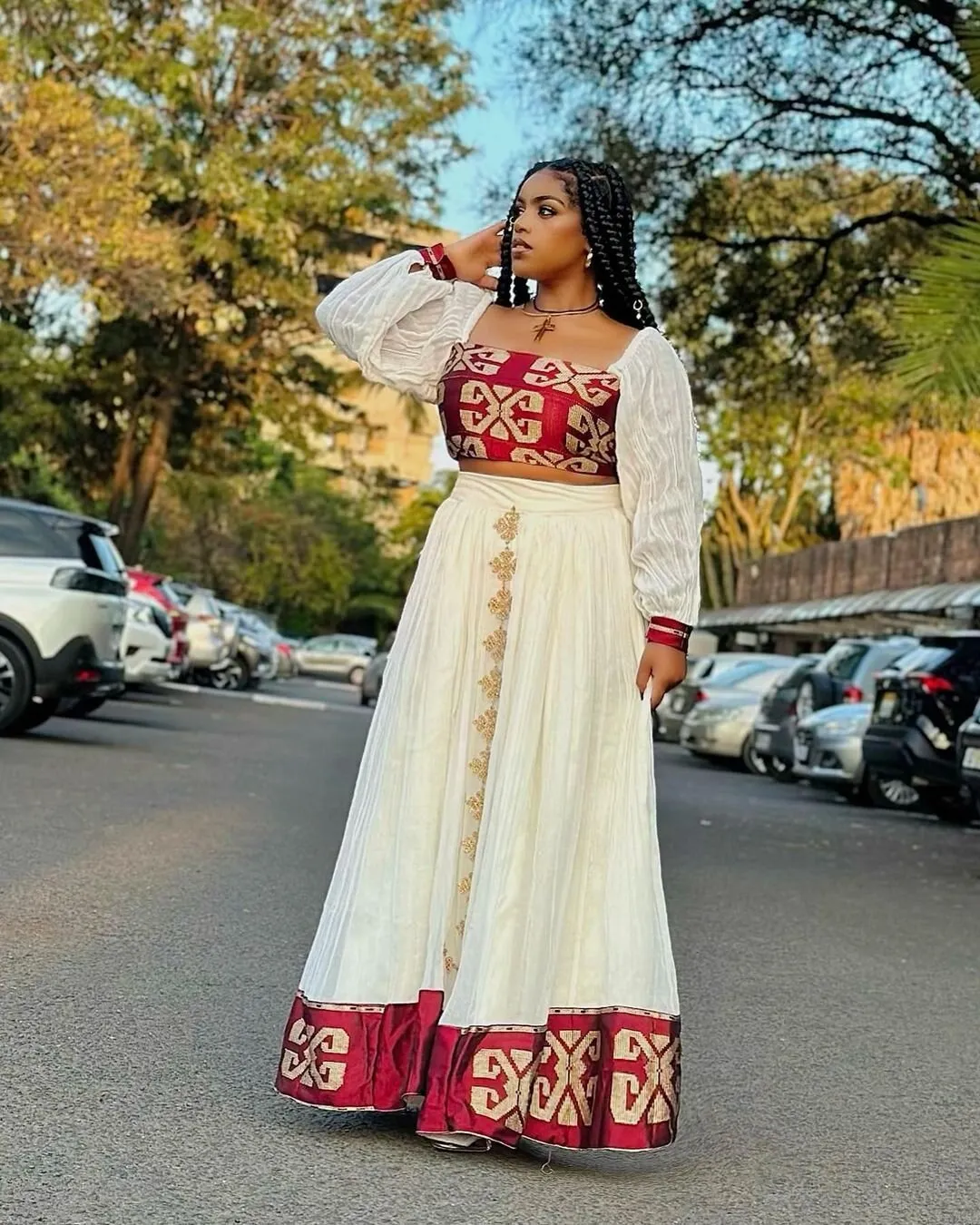 Gorgeous Red Habesha Dress Modern Habesha Kemis Design Habesha Libs es0091