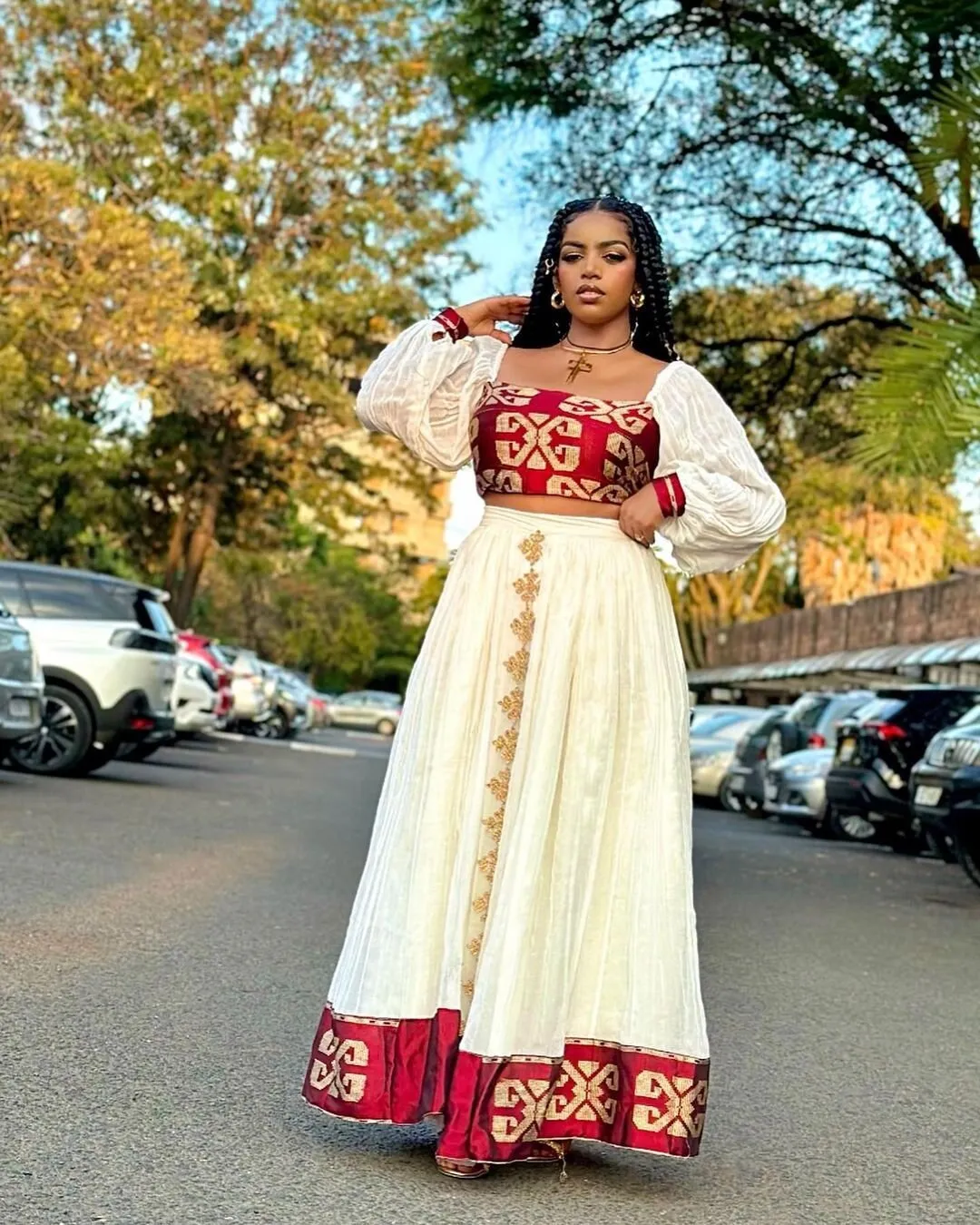 Gorgeous Red Habesha Dress Modern Habesha Kemis Design Habesha Libs es0091