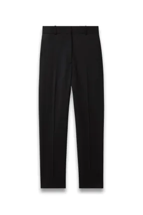 Haisley Wool Blend Tapered Suit Trousers in Black