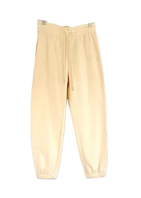 H&M Women's pale yellow sweatpants w/ elastic waist/hem w/ drawstring, M