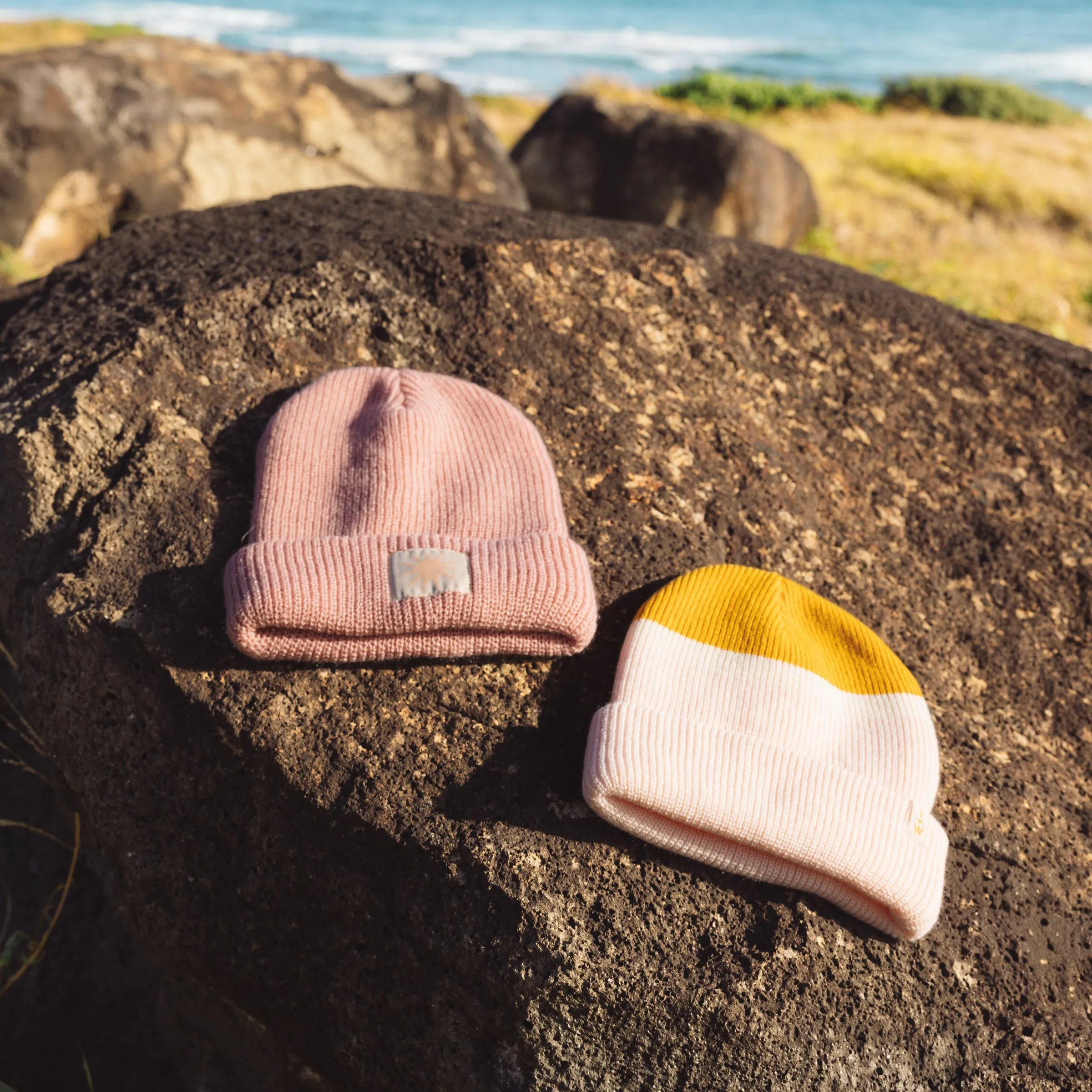 Here Comes the Sun Beanie - Rosewood