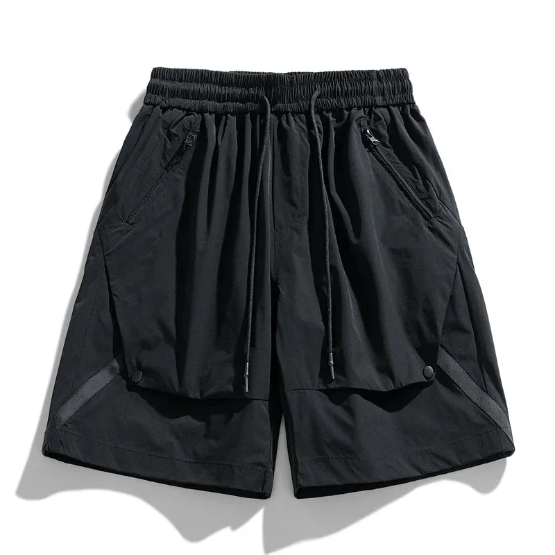 Hnzxzm Summer Shorts Pants Men Drawstring Jogging Sweatpants High Quality Outdoor Loose Sports Pants Tactical Fashion Casual Streetwear