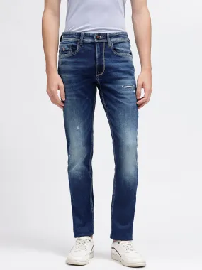 Iconic Men Blue Washed Mid-Rise Skinny Fit Jeans