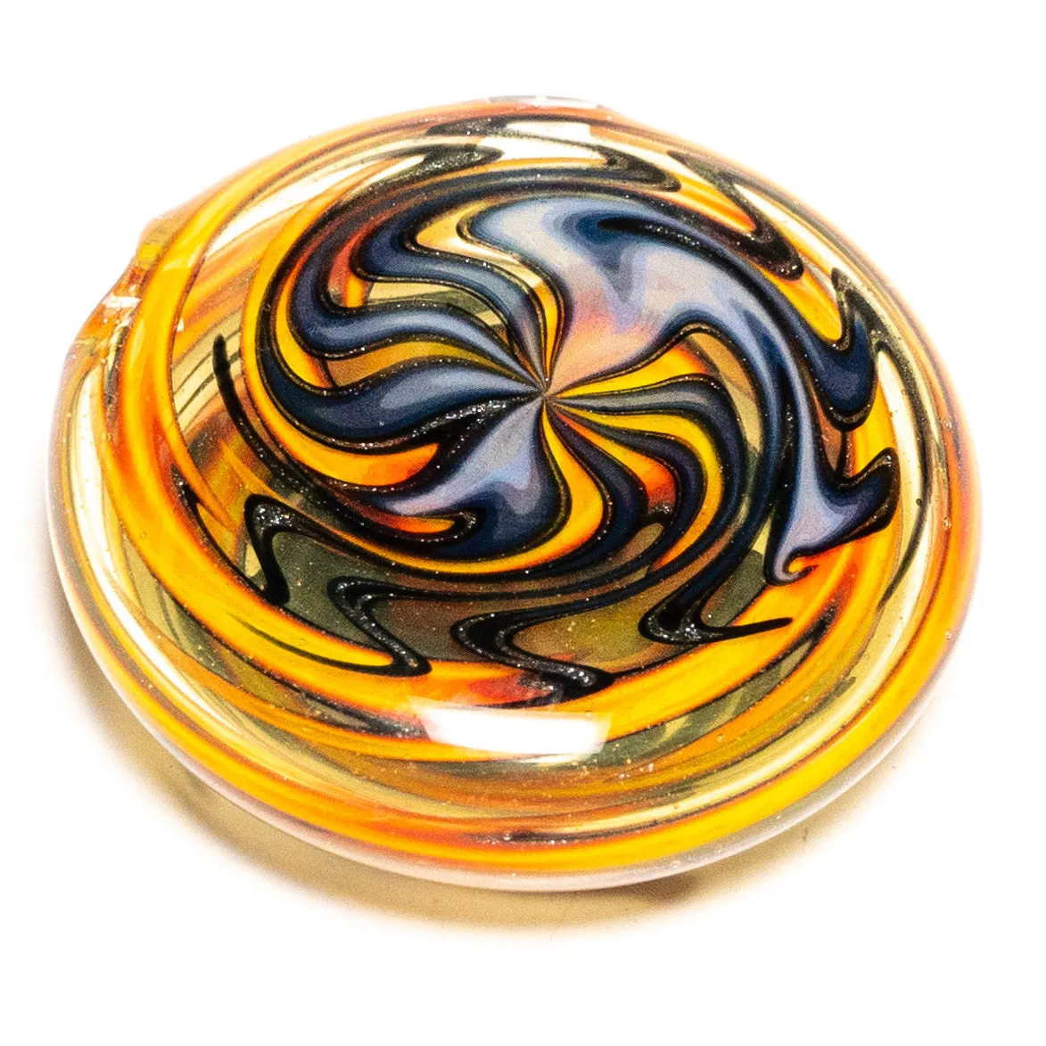 Jake C - Double-Sided Disc Pendant - Double Layer Purple on Fire - Tangie Body