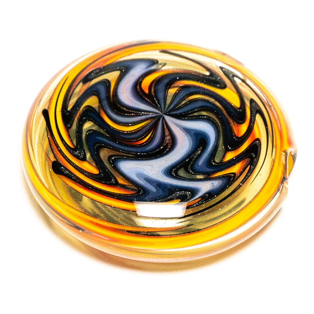 Jake C - Double-Sided Disc Pendant - Double Layer Purple on Fire - Tangie Body