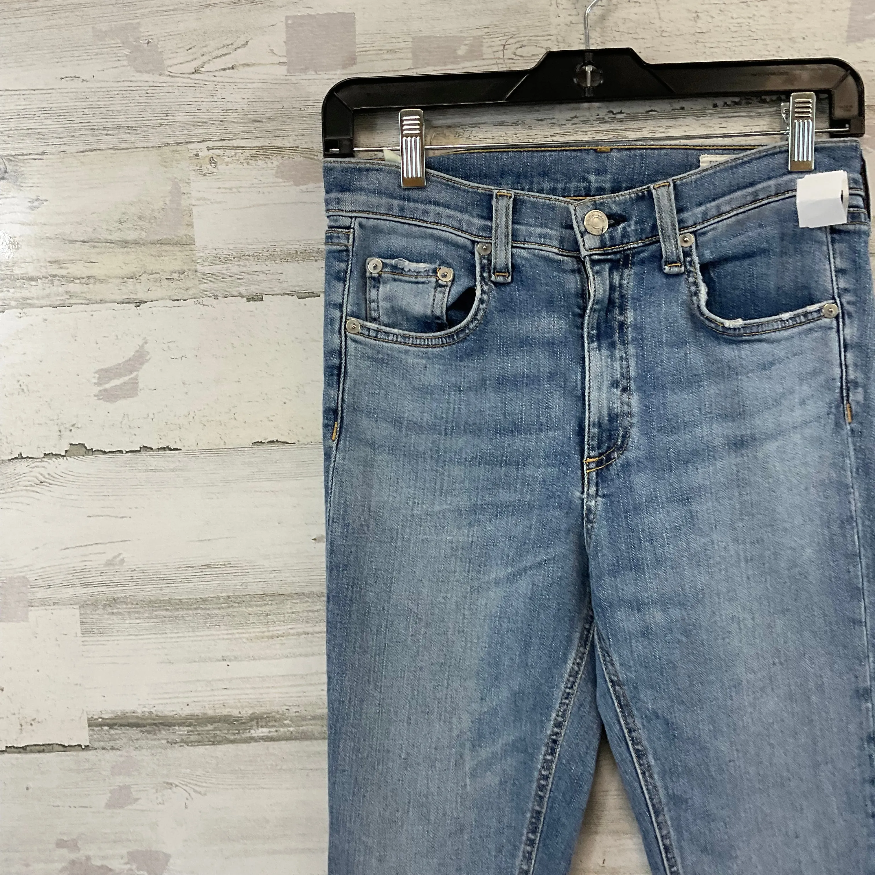 Jeans Straight By Rag & Bones Jeans In Blue Denim, Size: 4