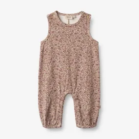 Jumpsuit Joey | Baby - grey rose flowers