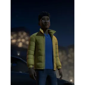 Jurassic World Chaos Theory Yellow Puffer Jacket