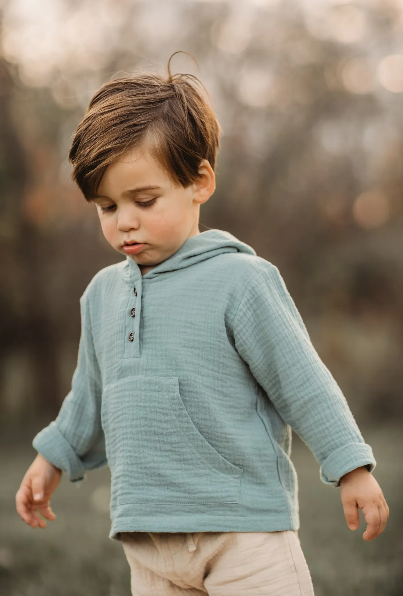 Knox Hoodie (soft teal muslin)