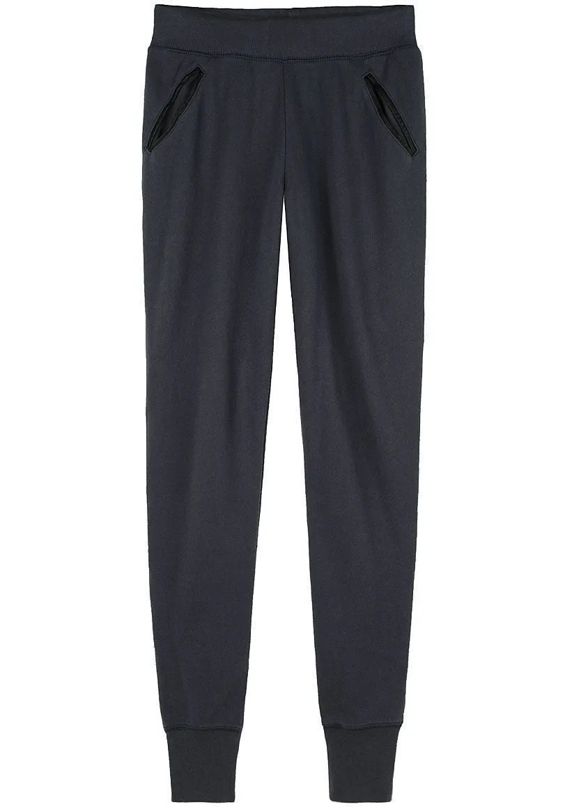 Leather Trim Sweatpants