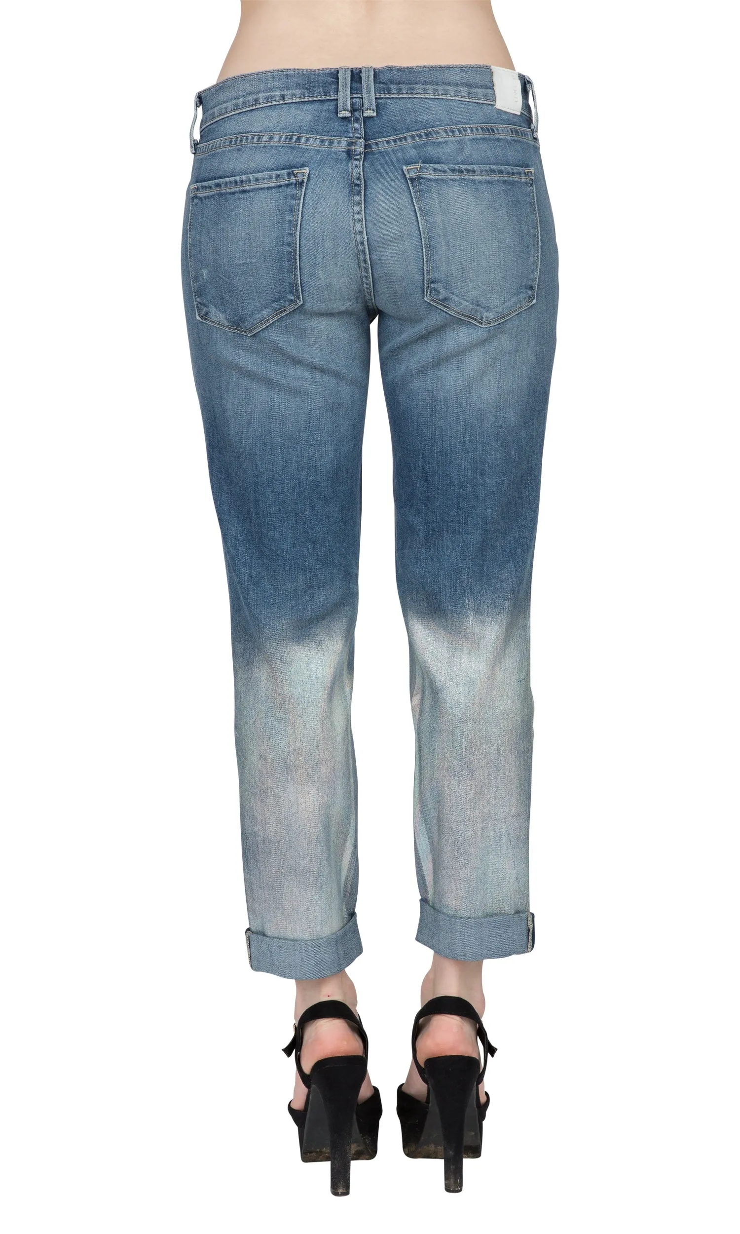 Level 99 Sienna Boyfriend Cut Hologram Denim