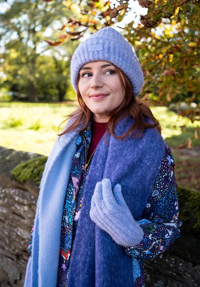 Lilac Knitted Beanie Hat