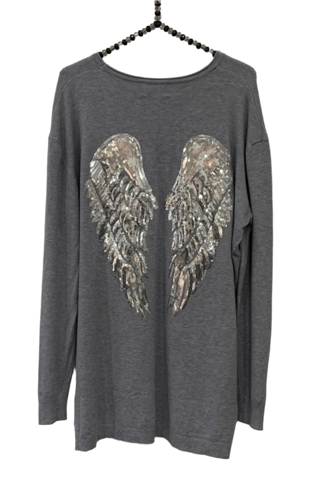 Limited Edition Angels Batwing Jumper In Cobalt Blue Made In Italy By Feathers Of Italy