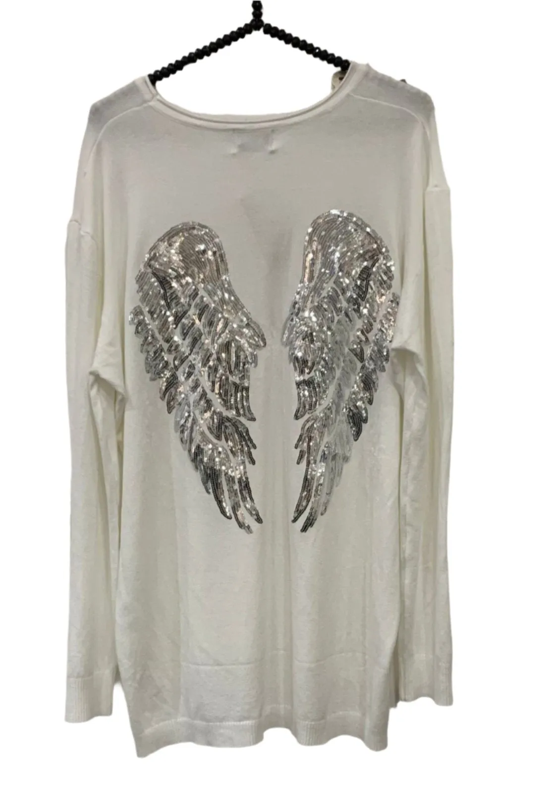 Limited Edition Angels Batwing Jumper In Cobalt Blue Made In Italy By Feathers Of Italy