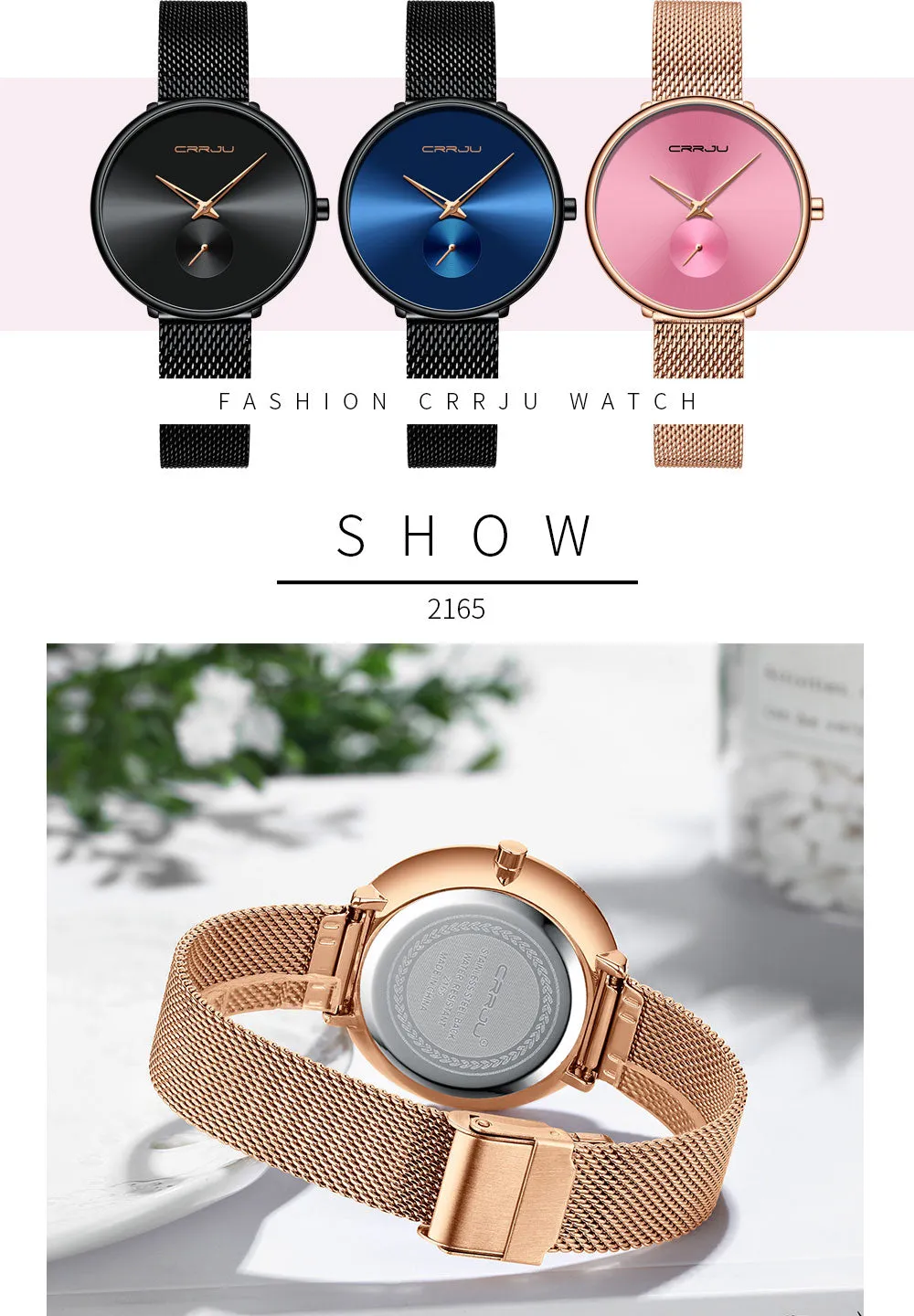 Luxury Casual Simple Ladies Daily Dress Mesh Minimalist Waterproof Quartz Wristwatch