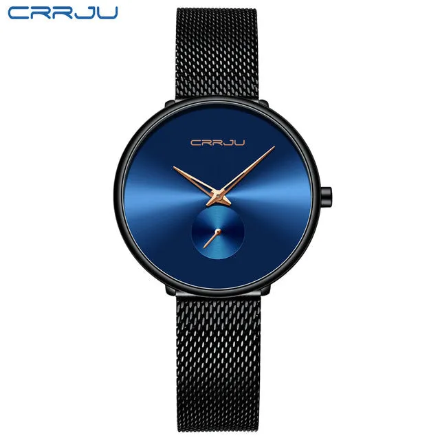 Luxury Casual Simple Ladies Daily Dress Mesh Minimalist Waterproof Quartz Wristwatch