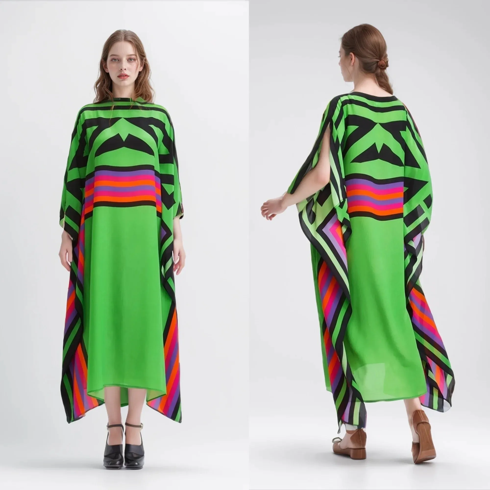 Magic of Green Coco Bella MIDI Kaftan Dress