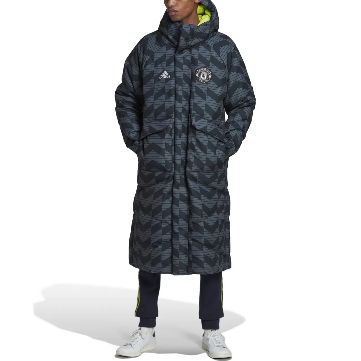 Manchester United padded down long jacket 2023 - Adidas