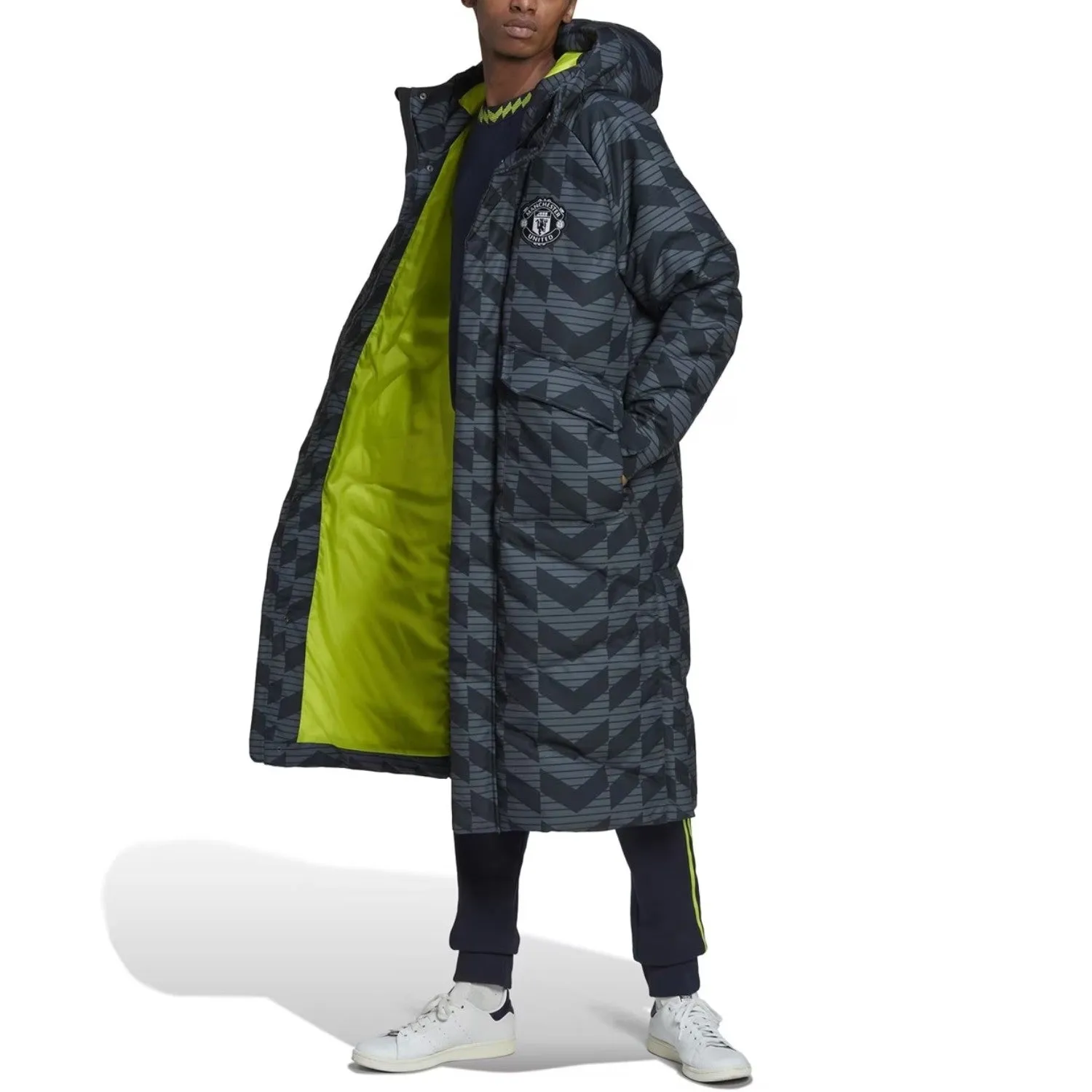 Manchester United padded down long jacket 2023 - Adidas