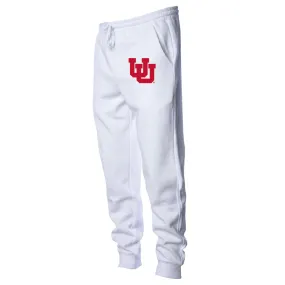 Men's Midweight Fleece White Joggers