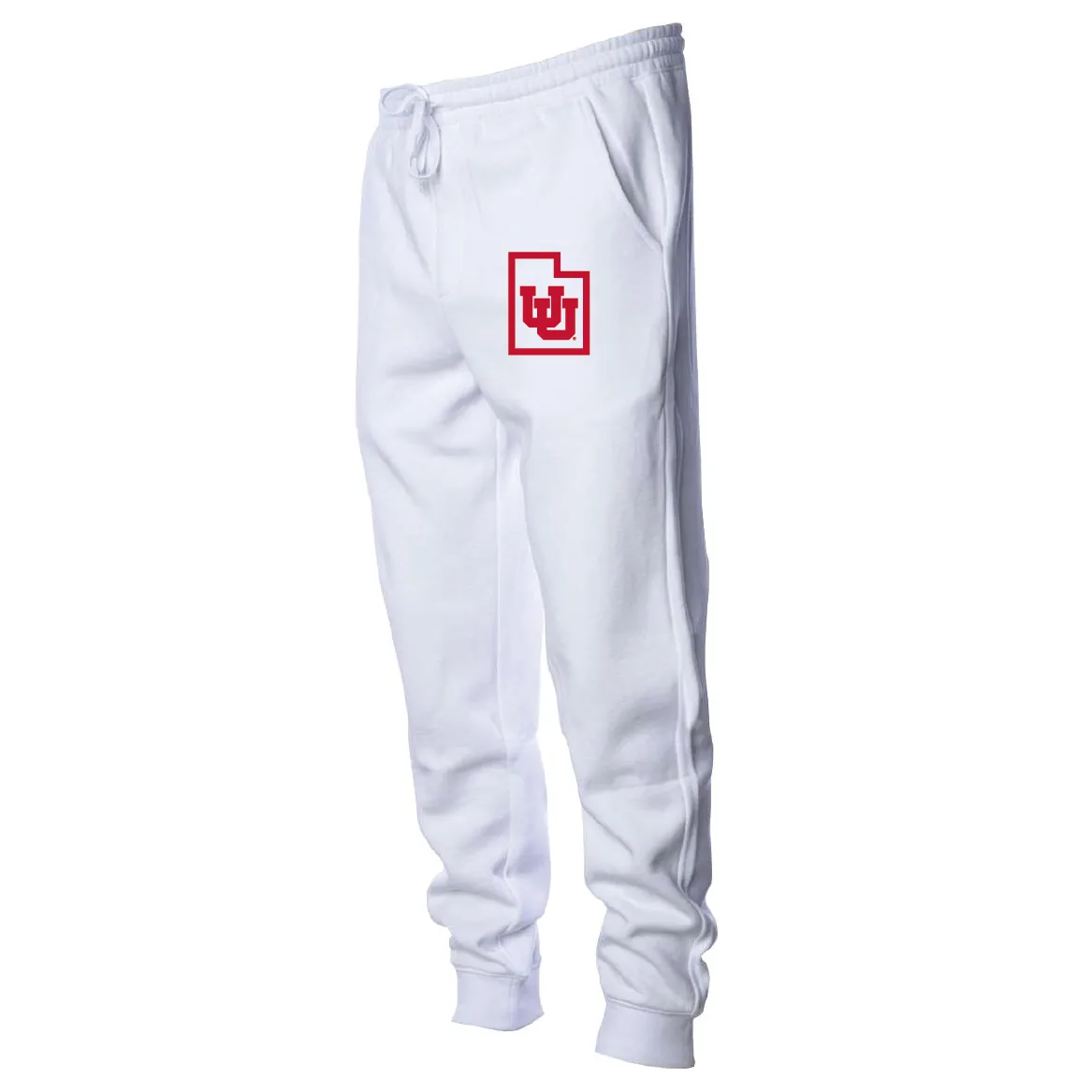 Men's Midweight Fleece White Joggers