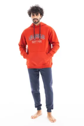 Men's Winter Hoodie Pajamas - Red