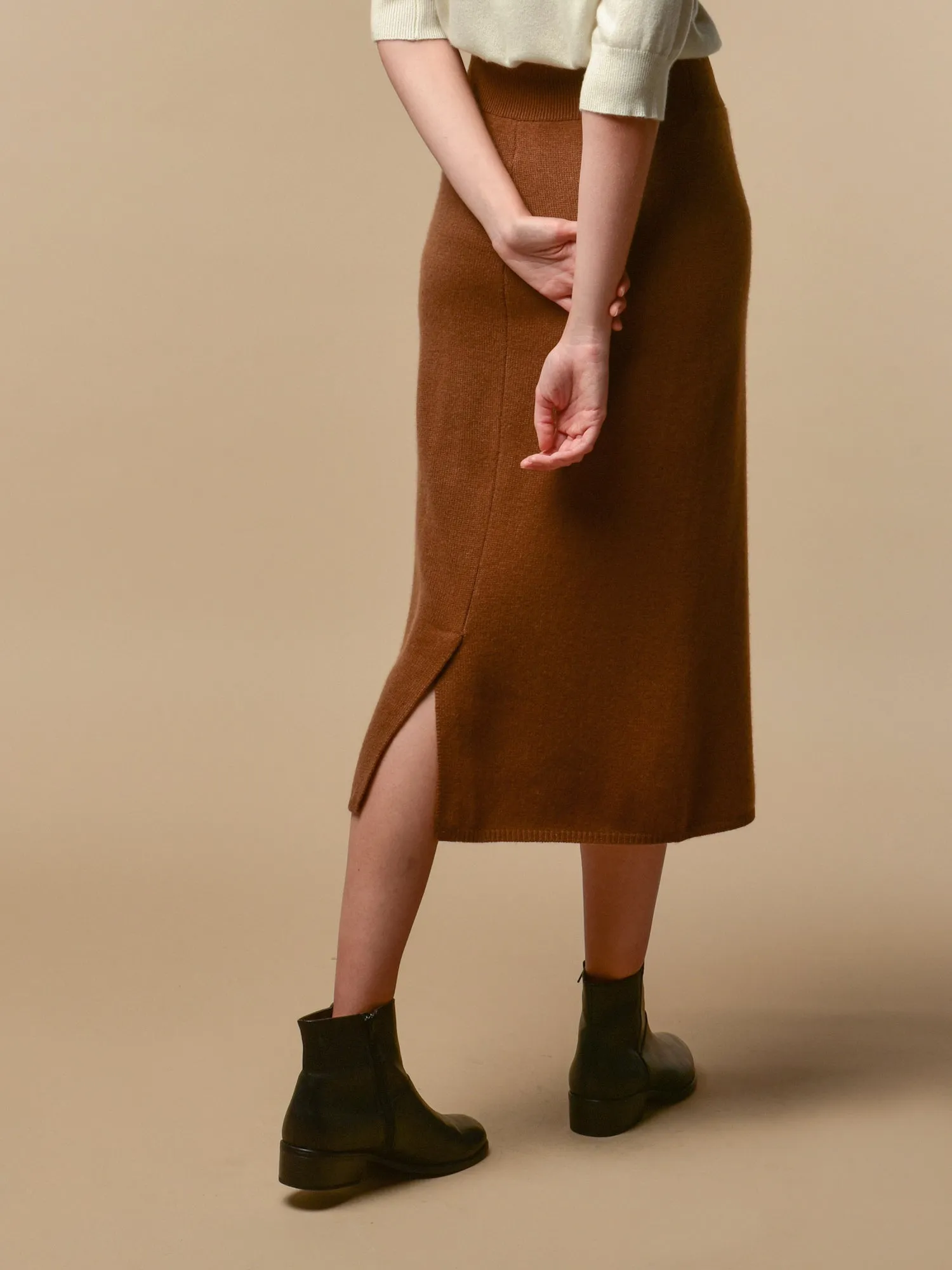 Midi Skirt_Deep Camel