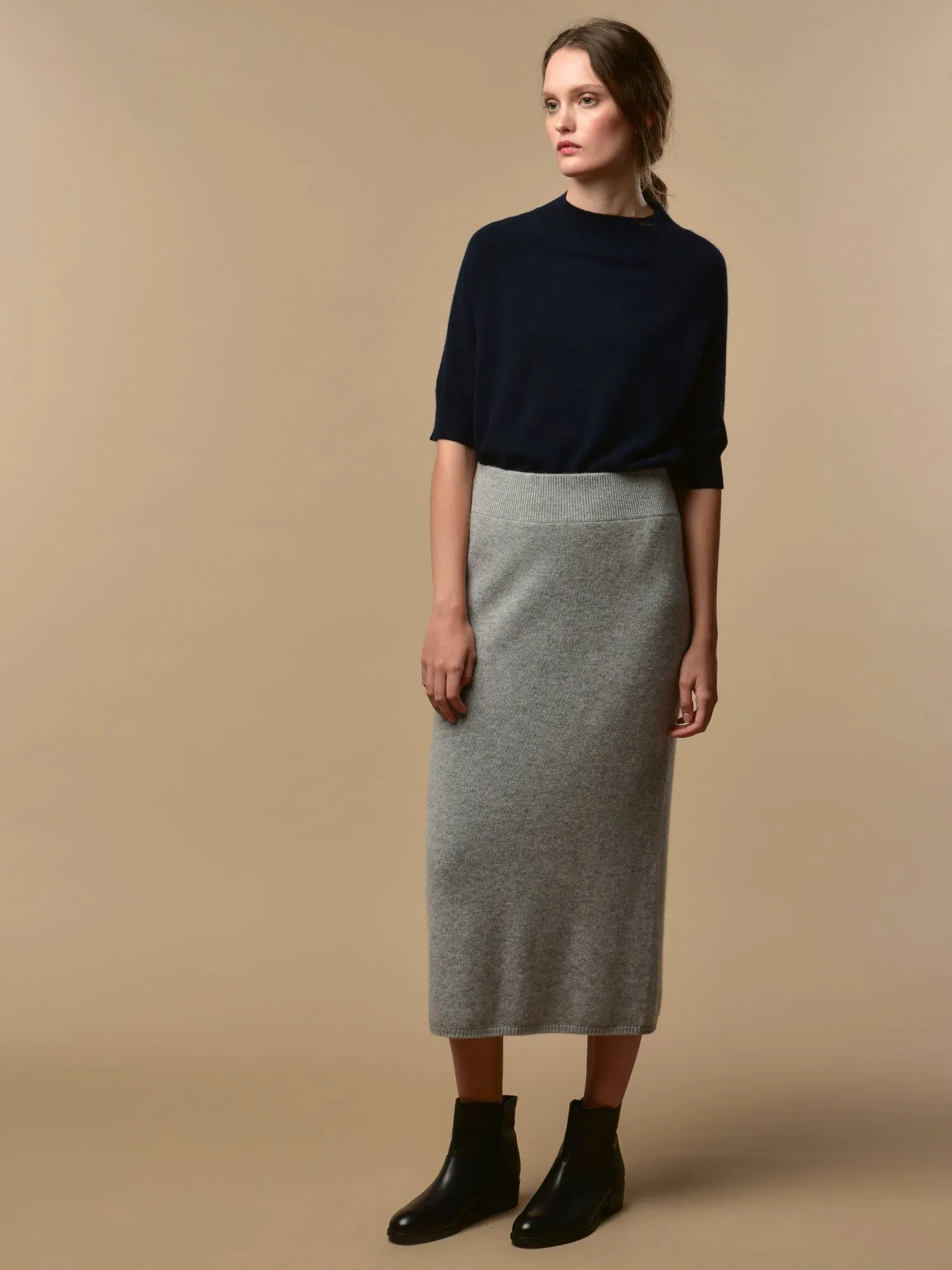 Midi Skirt_Light Grey