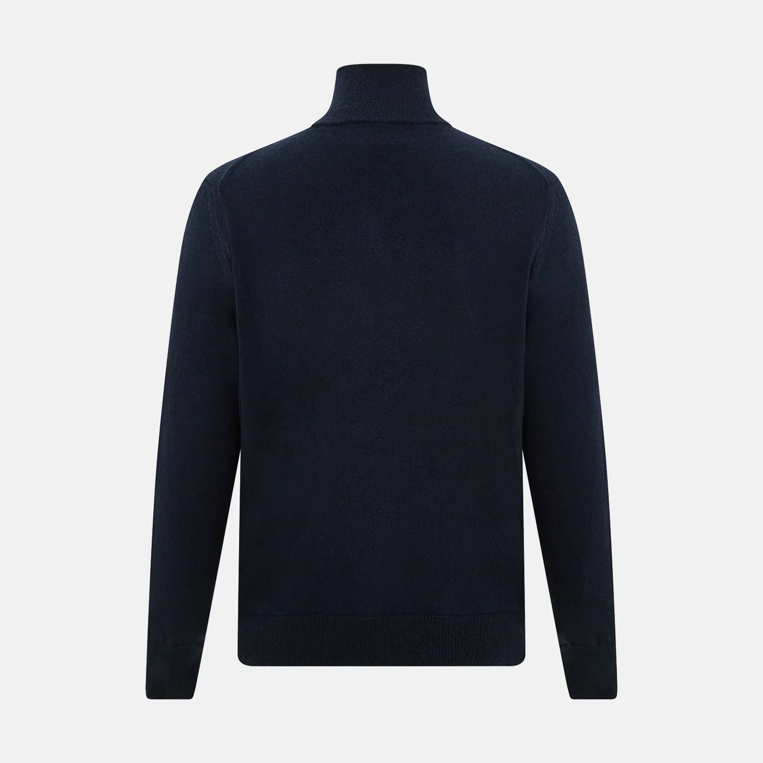 Midnight Blue Half-Zip Cashmere Jumper