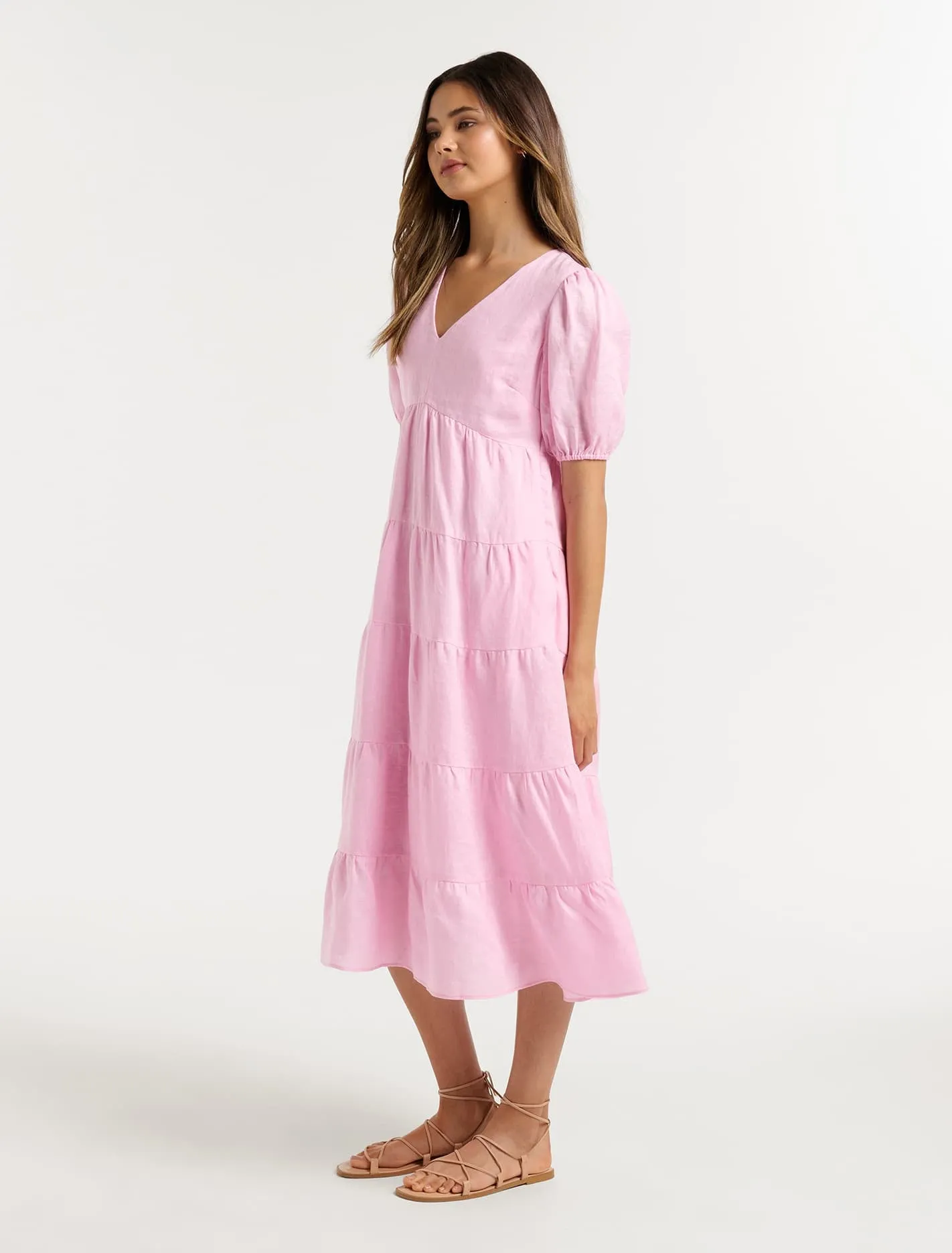 Monaco Petite Linen Midi Dress