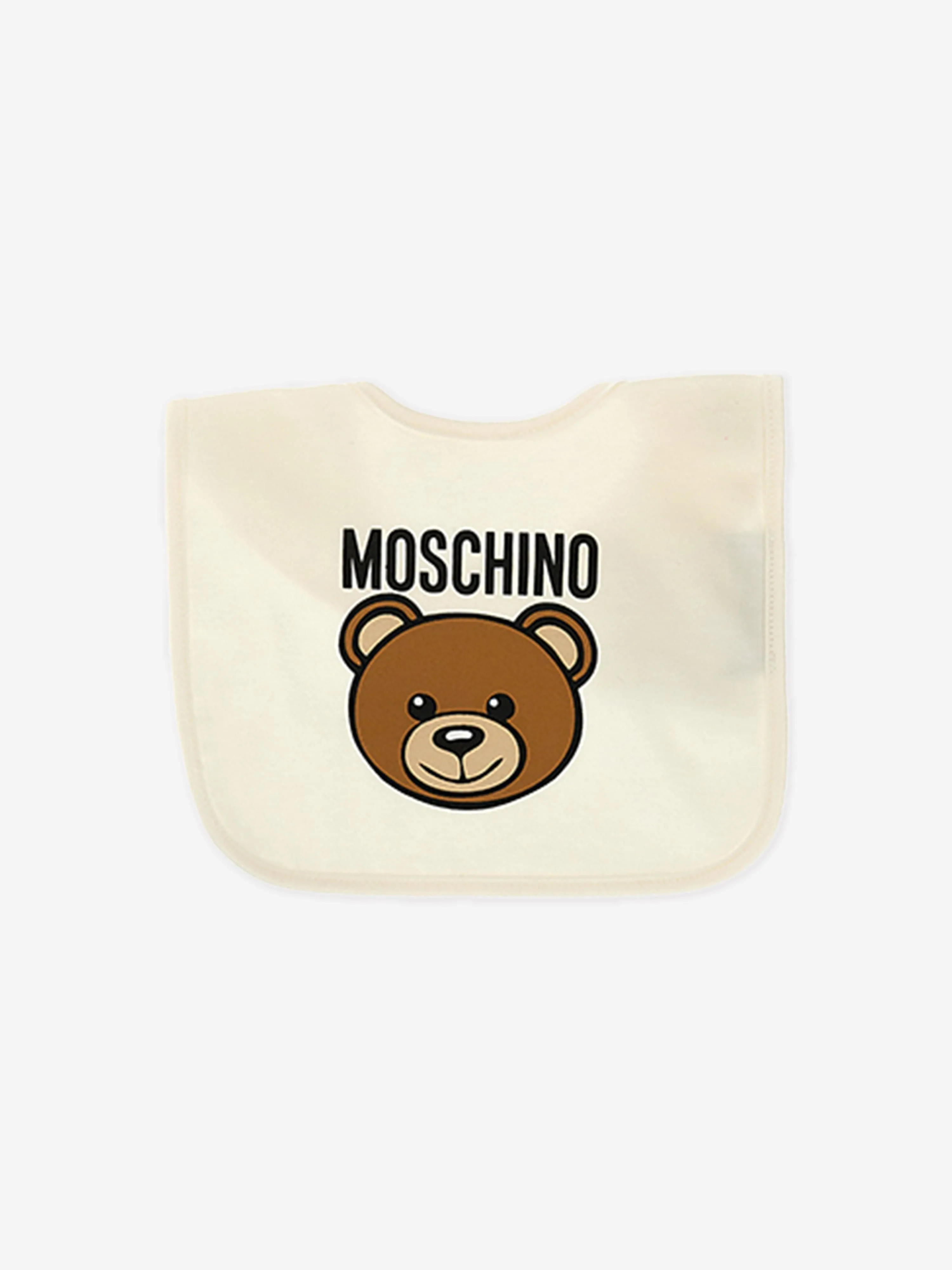 Moschino Baby Bear Logo Babygrow Gift Set in Ivory