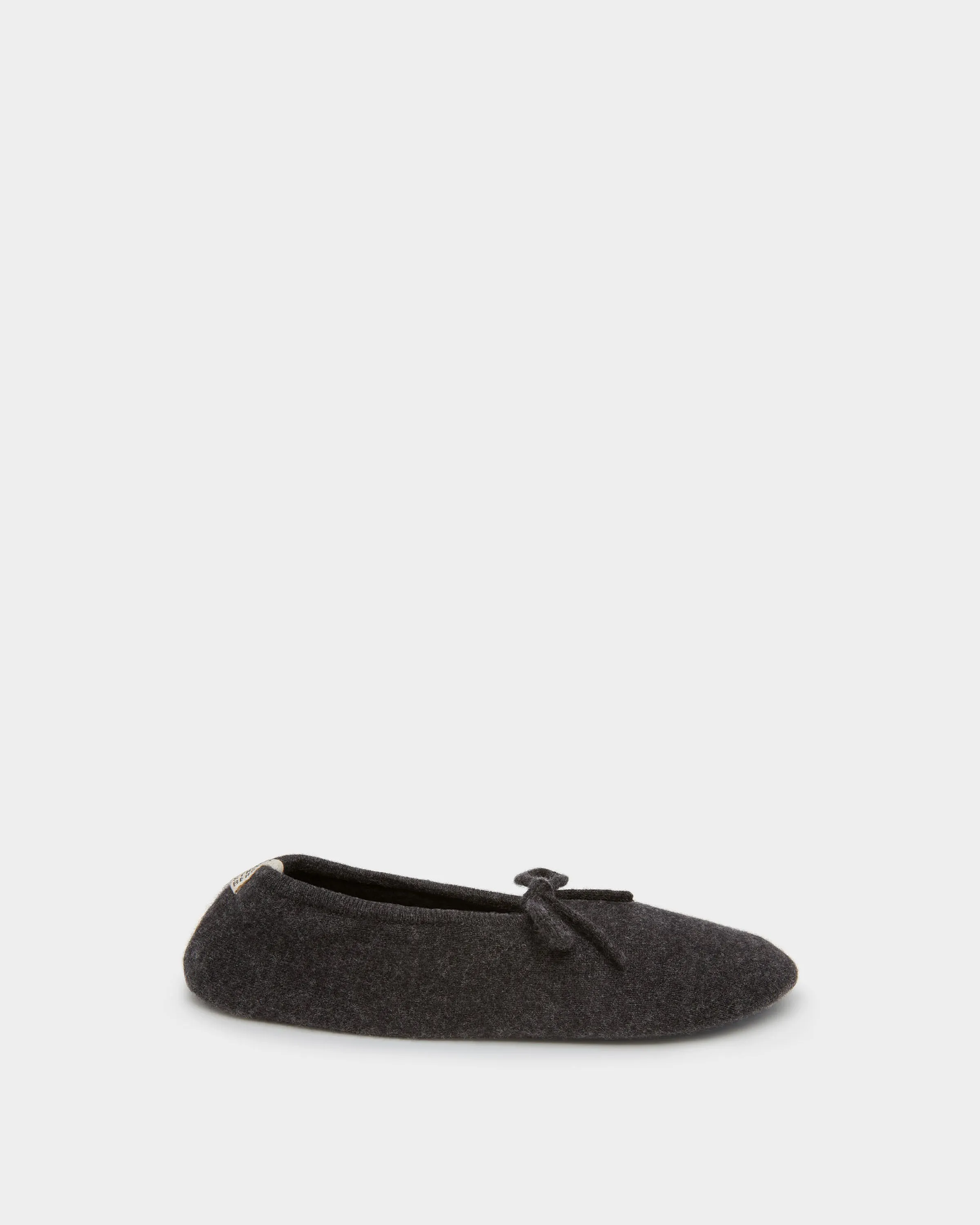 Mull Pure Cashmere Ballet Slippers - Charcoal