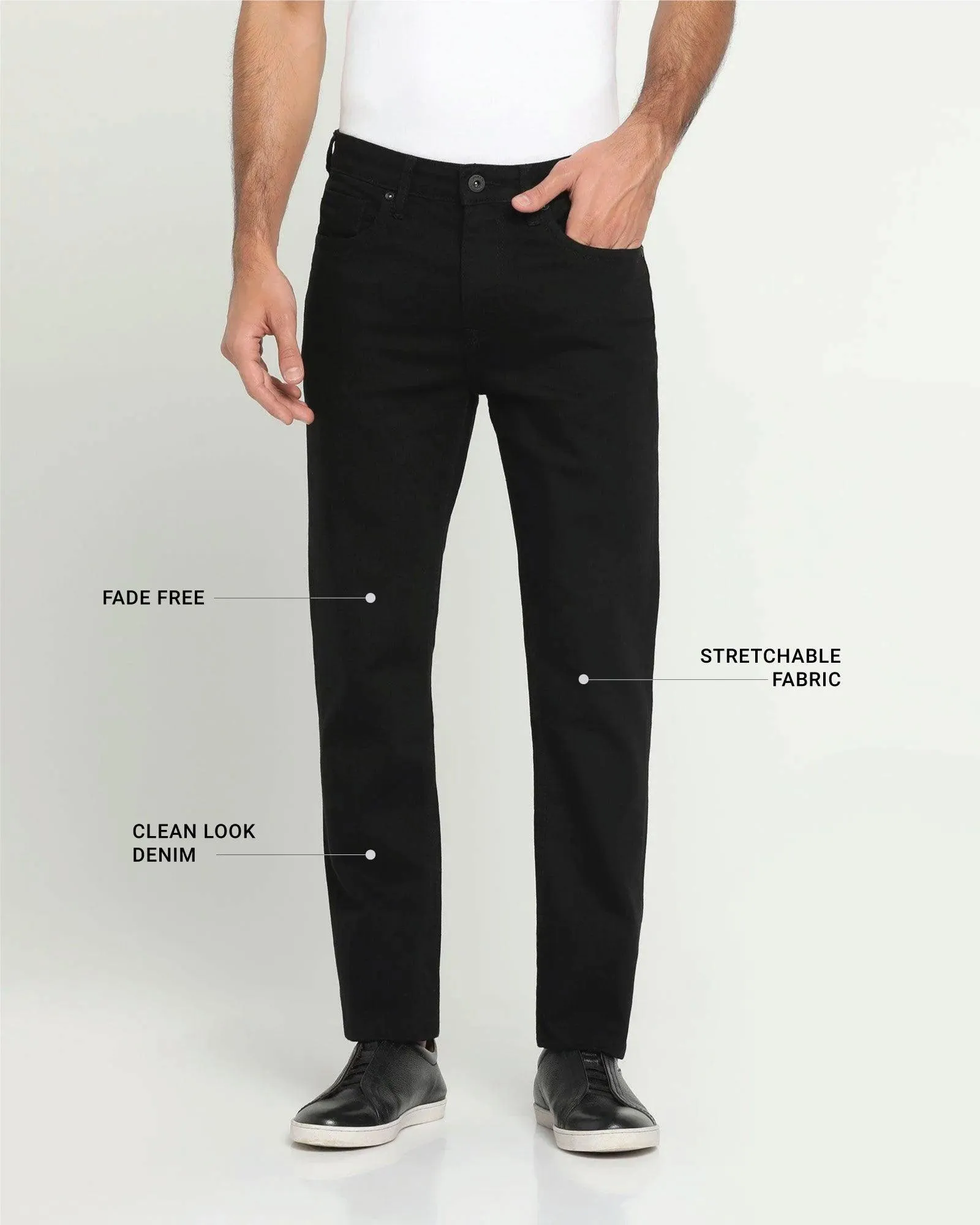 Must Haves Slim Comfort Buff Fit Black Jeans - Jacob