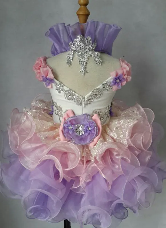 Nations Toddler Illusion Cupcake Pageant Dress 1-4T custom