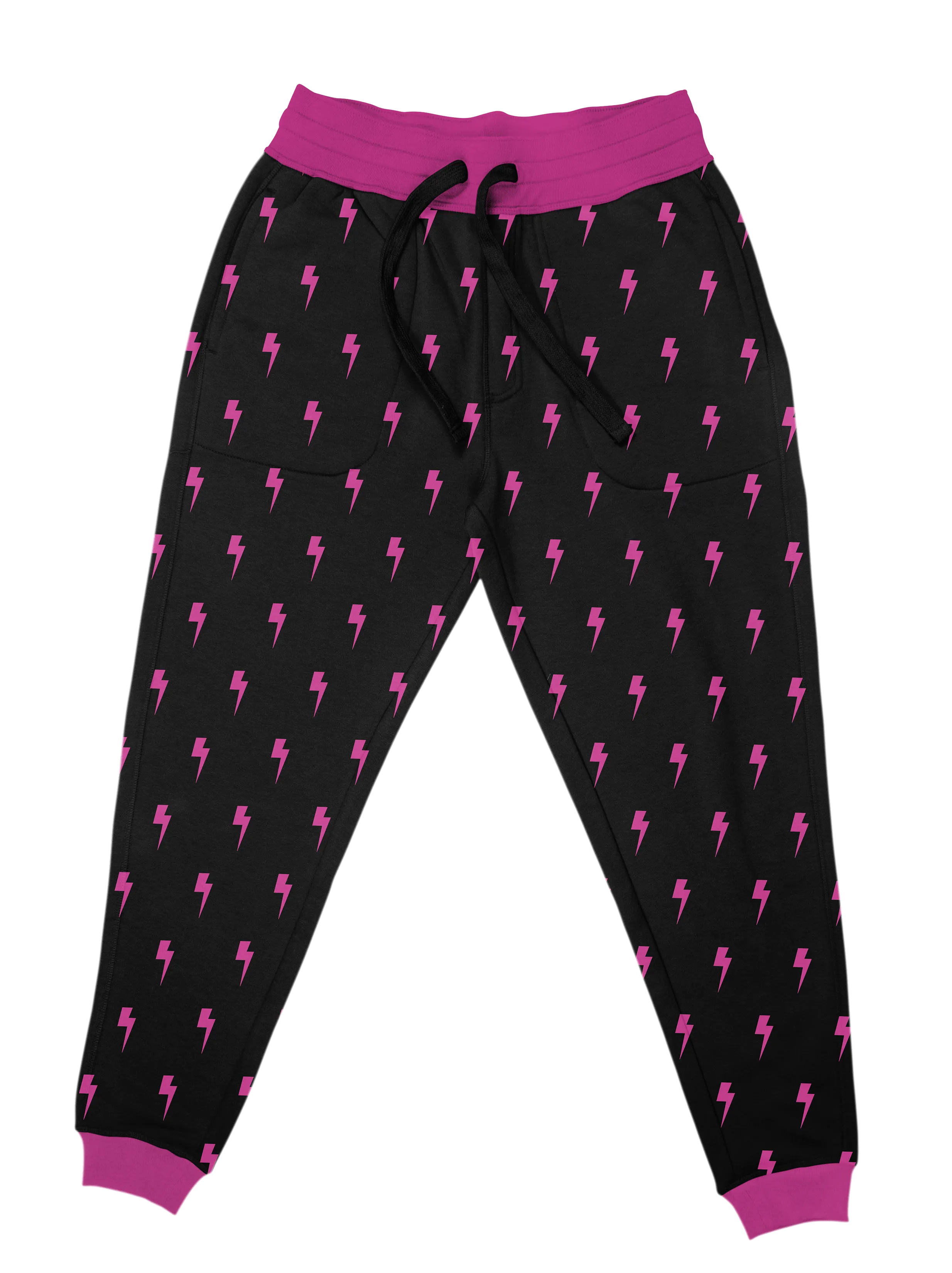 Neon Pink Bolt Unisex Joggers